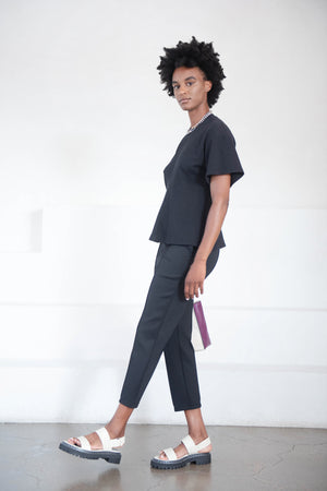 proenza schouler - ECO COTTON T-SHIRT, BLACK