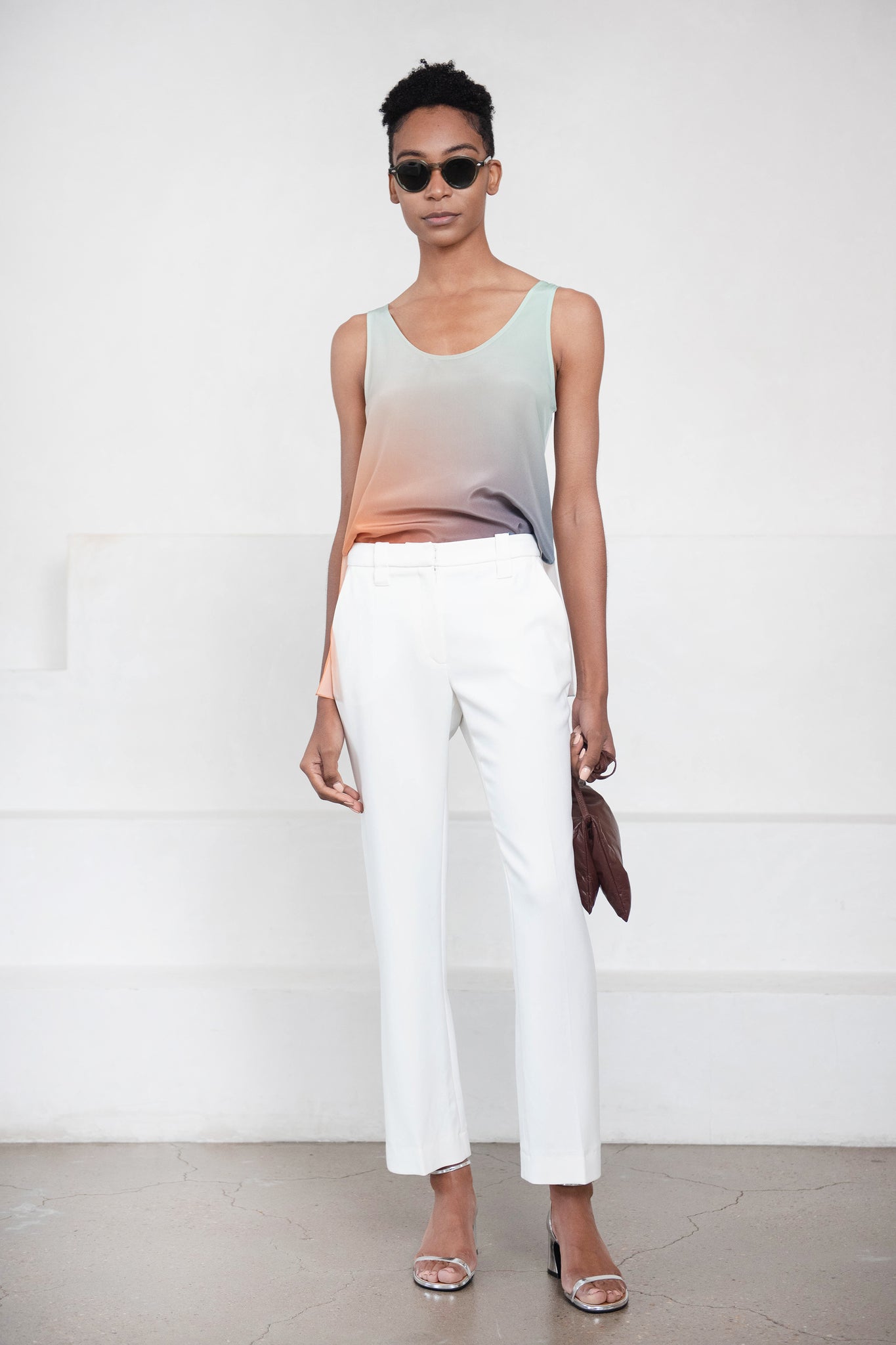 Proenza Schouler - Viscose Suiting Crop Flare Pants, Off White