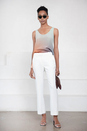 Proenza Schouler - Viscose Suiting Crop Flare Pants, Off White