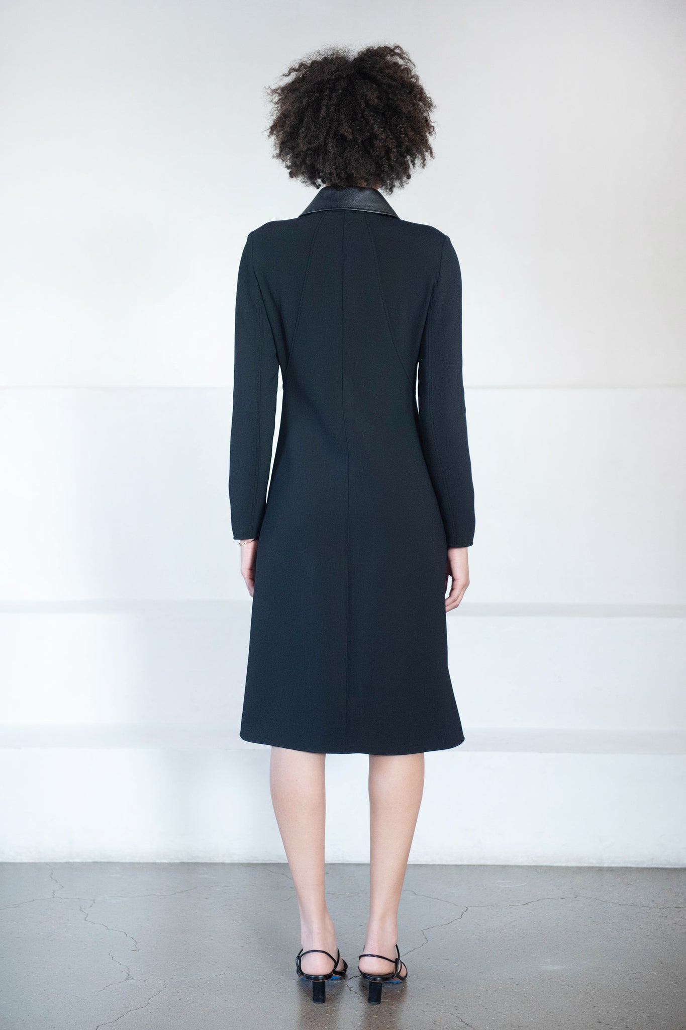 proenza schouler - Bi-Stretch Crepe And Leather Dress, Black
