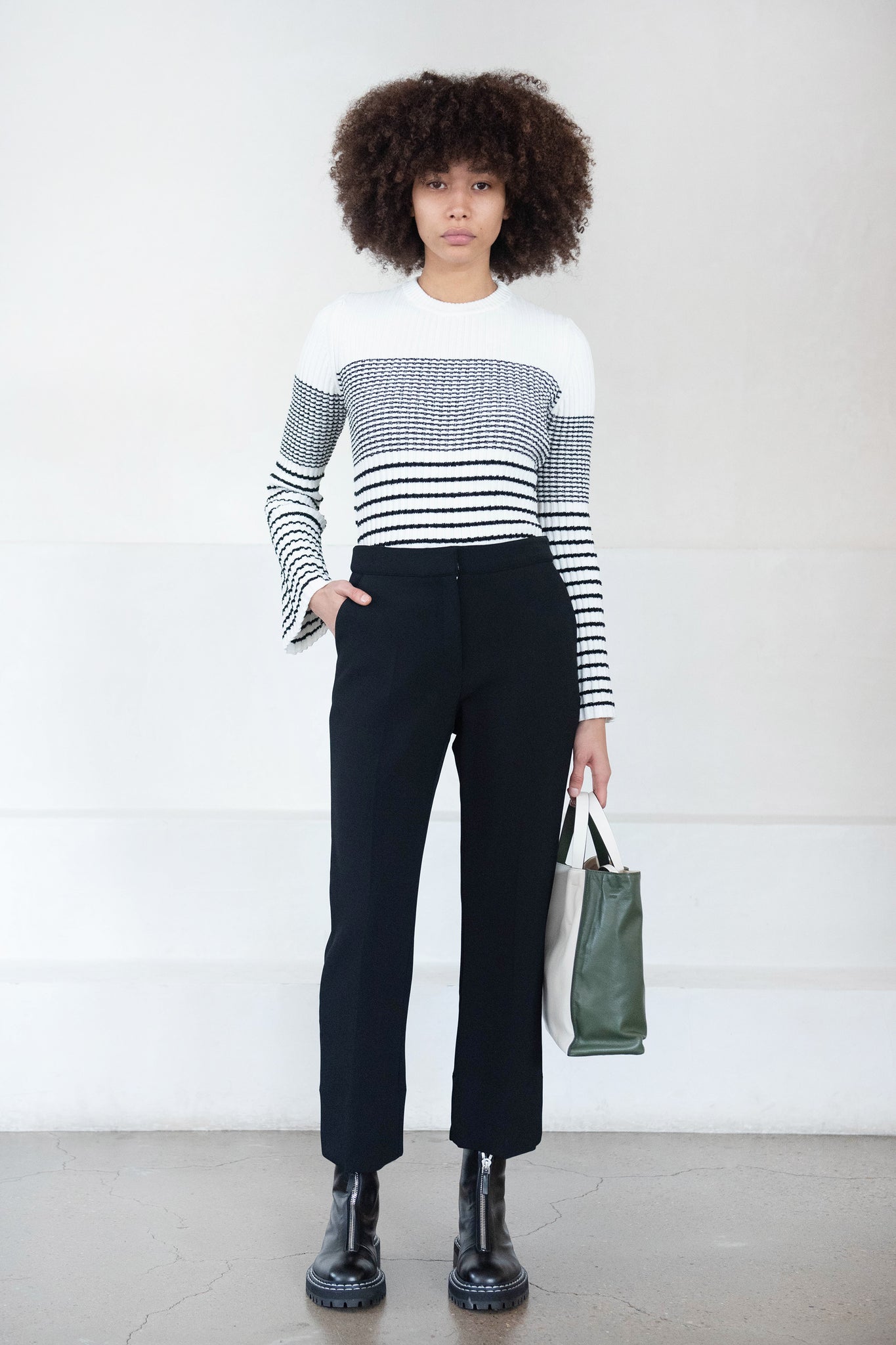 proenza schouler - Mini Stripe Sweater, Off White
