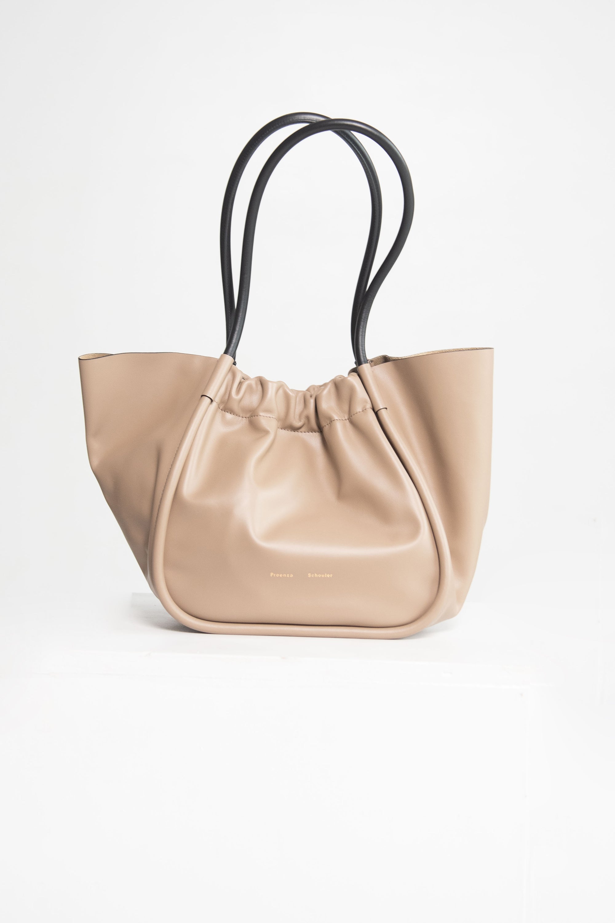 Leather Shopper in Taupe Large Handbag Leather Shoulder Bag 