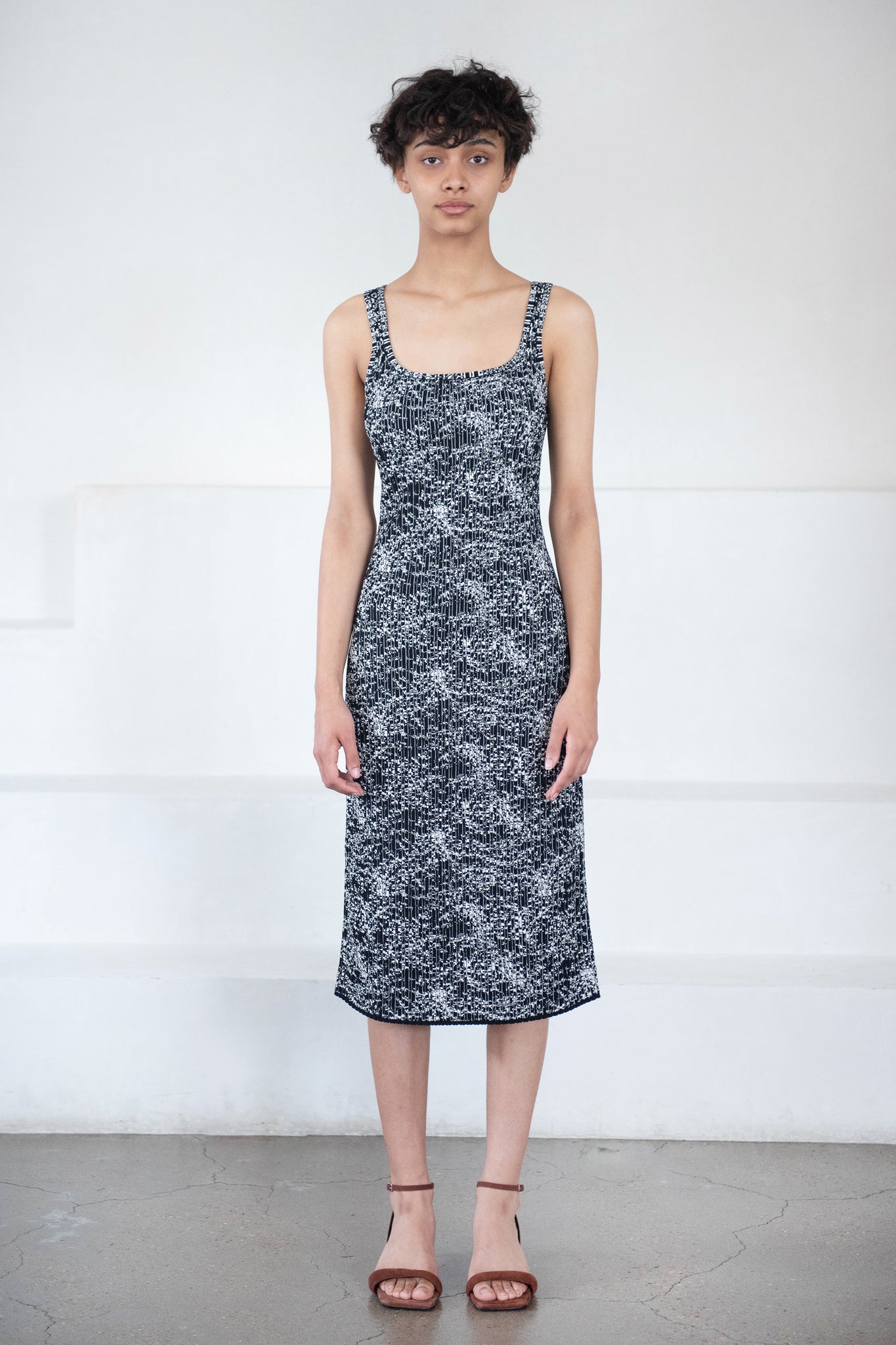 Proenza Schouler White Label - Speckle Knit Dress, Pearl & Black
