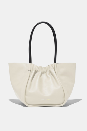 Large Ruched Tote, Clay
