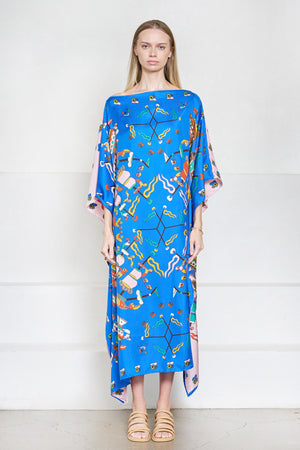 RIANNA + NINA - Greek Kaftan, Caravi Blue Pink
