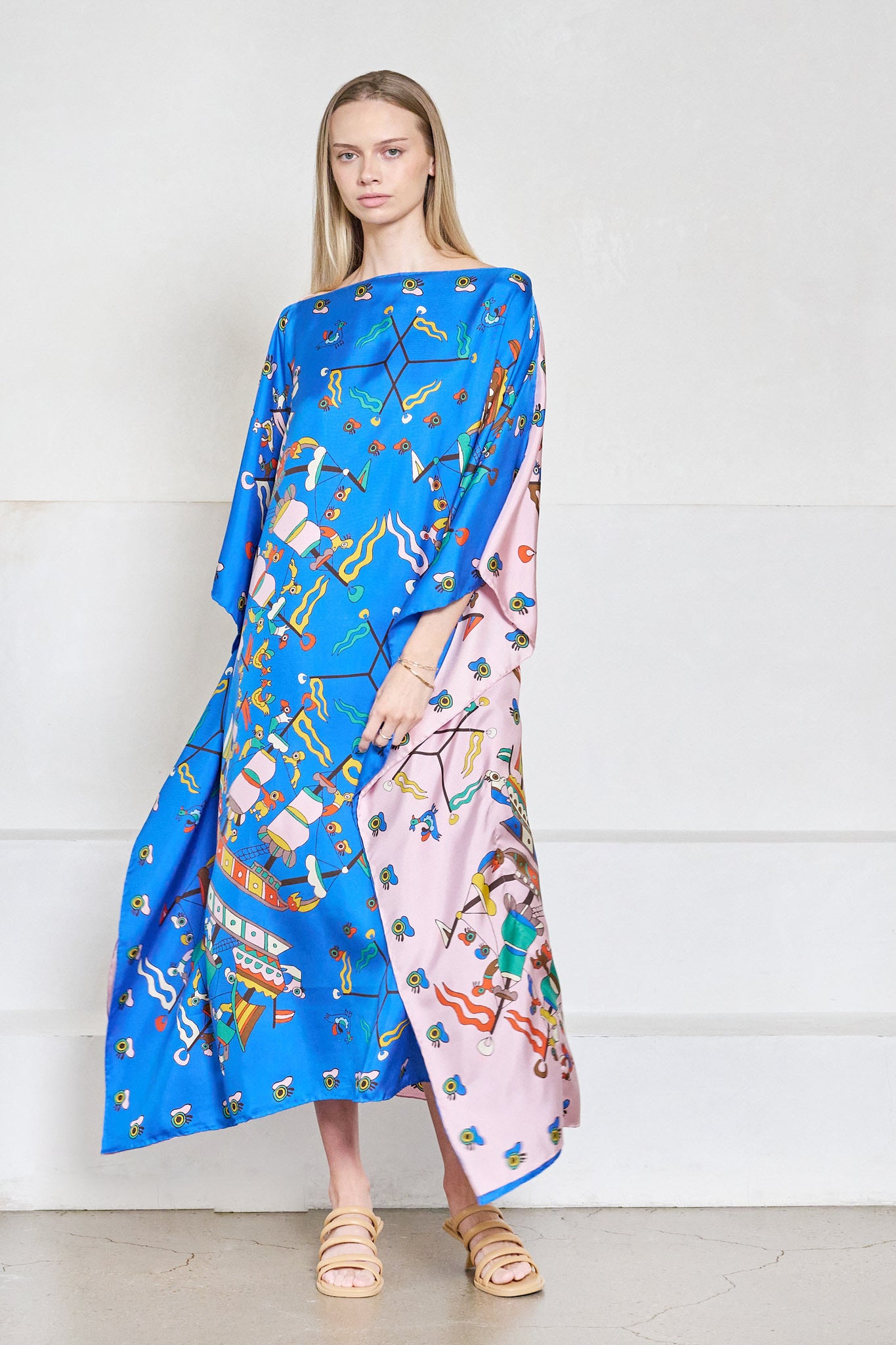 RIANNA + NINA - Greek Kaftan, Caravi Blue Pink