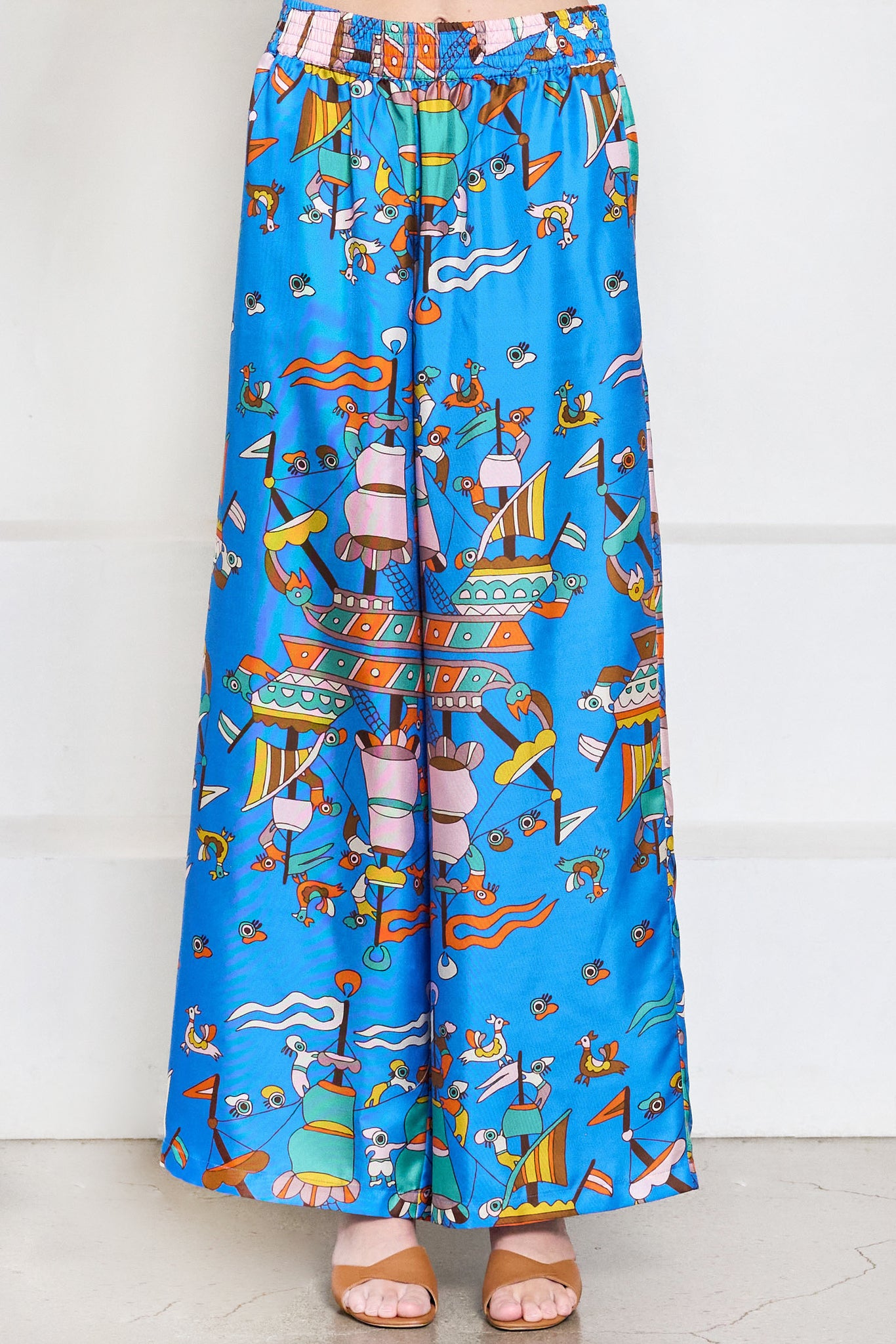 RIANNA + NINA - Greek Pants Melina Silk, Caravi Blue
