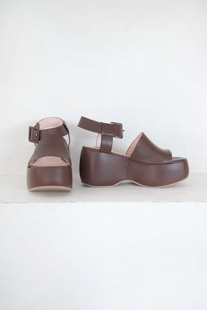 ROSETTA GETTY - Platform Clog Sandal, Brown
