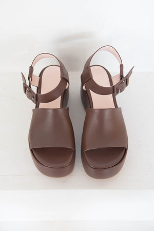 ROSETTA GETTY - Platform Clog Sandal, Brown