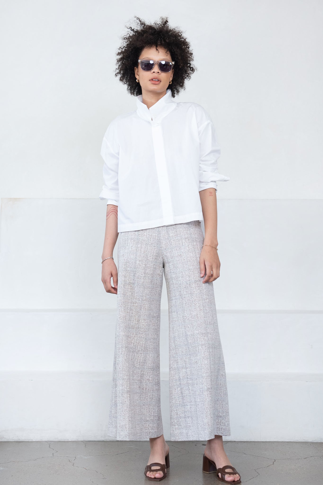 ROSETTA GETTY - Pull On Wide Leg Culotte, Multi