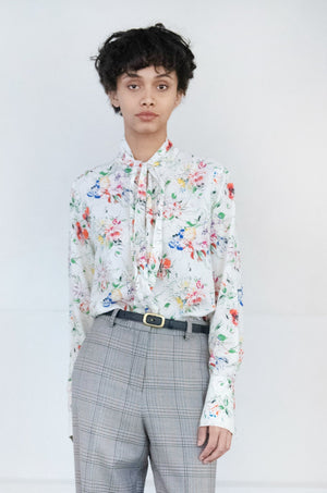 ROSETTA GETTY - Scarf Neck Shirt, Floral