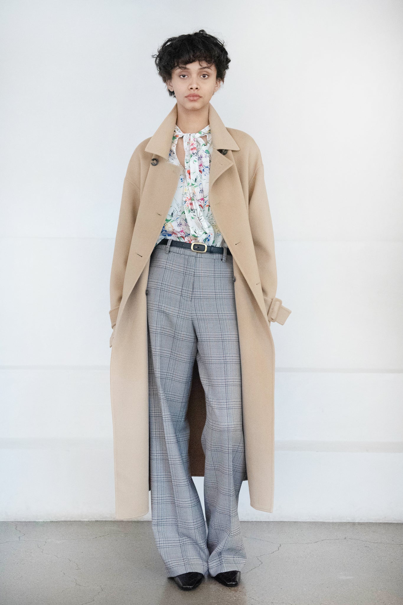 ROSETTA GETTY - Scarf Neck Shirt, Floral