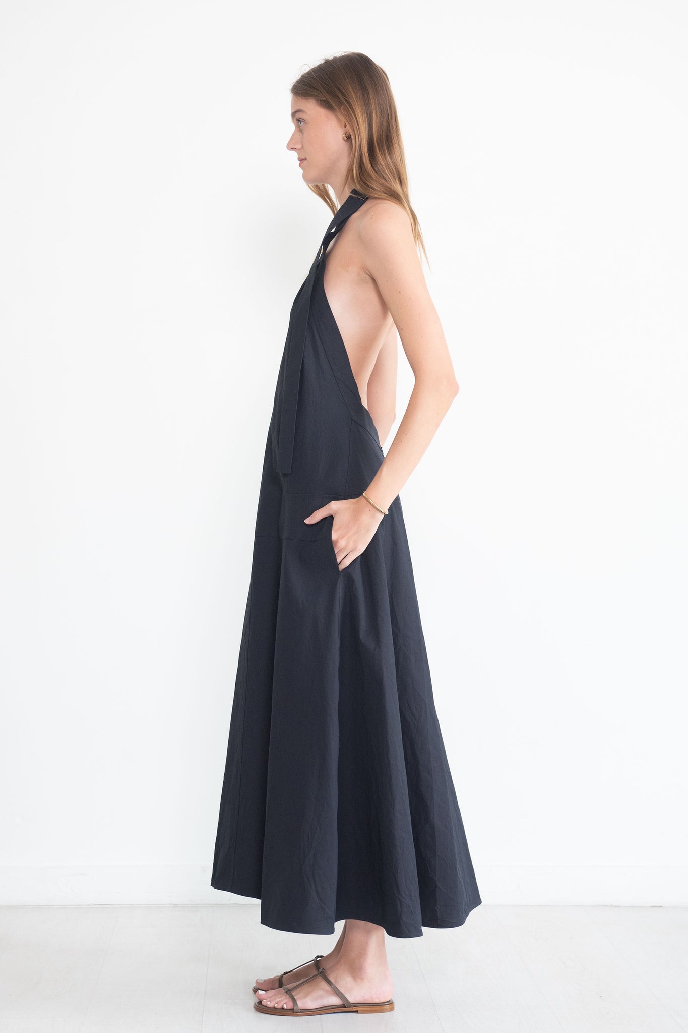Studio Nicholson - Cuenca Linen Dress, Darkest Navy