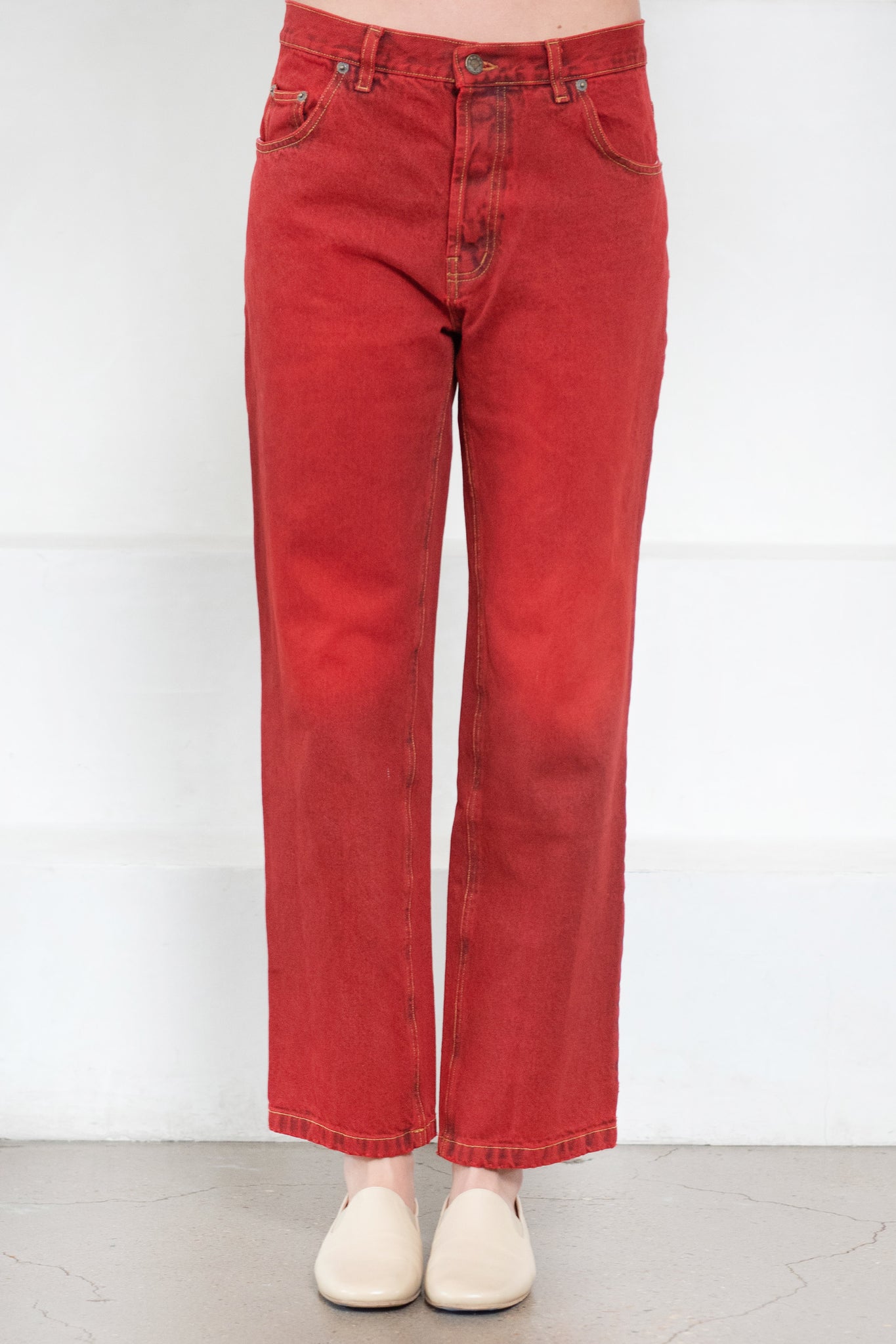 SULTAN WASH - 80's Flashy Jeans, Rouge