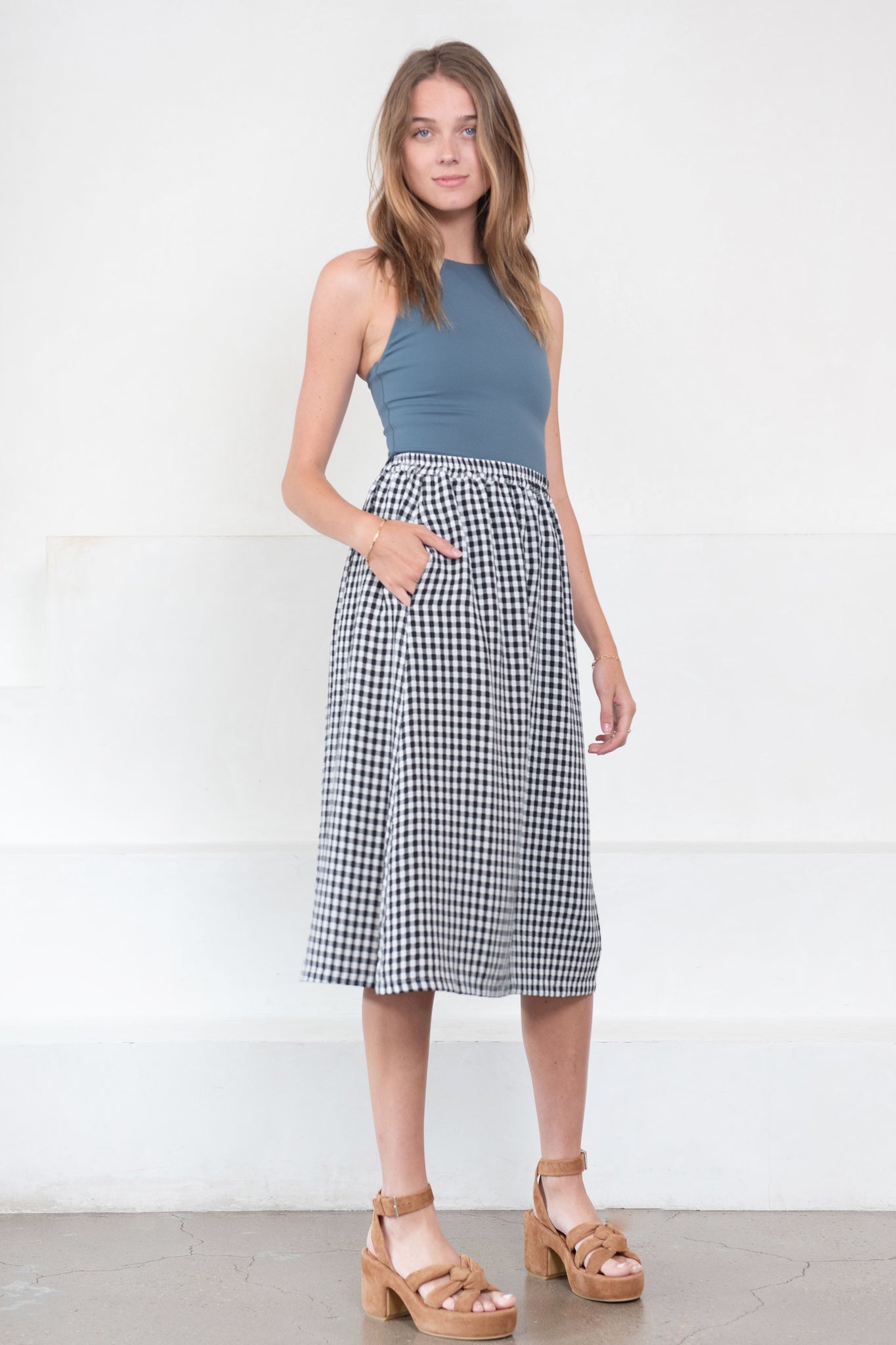 SULTAN WASH - Louise Skirt, Noir