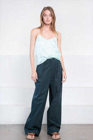 TIBI - Arun Suiting Asymmetrical Pleat Stella Pant, Hazel Green