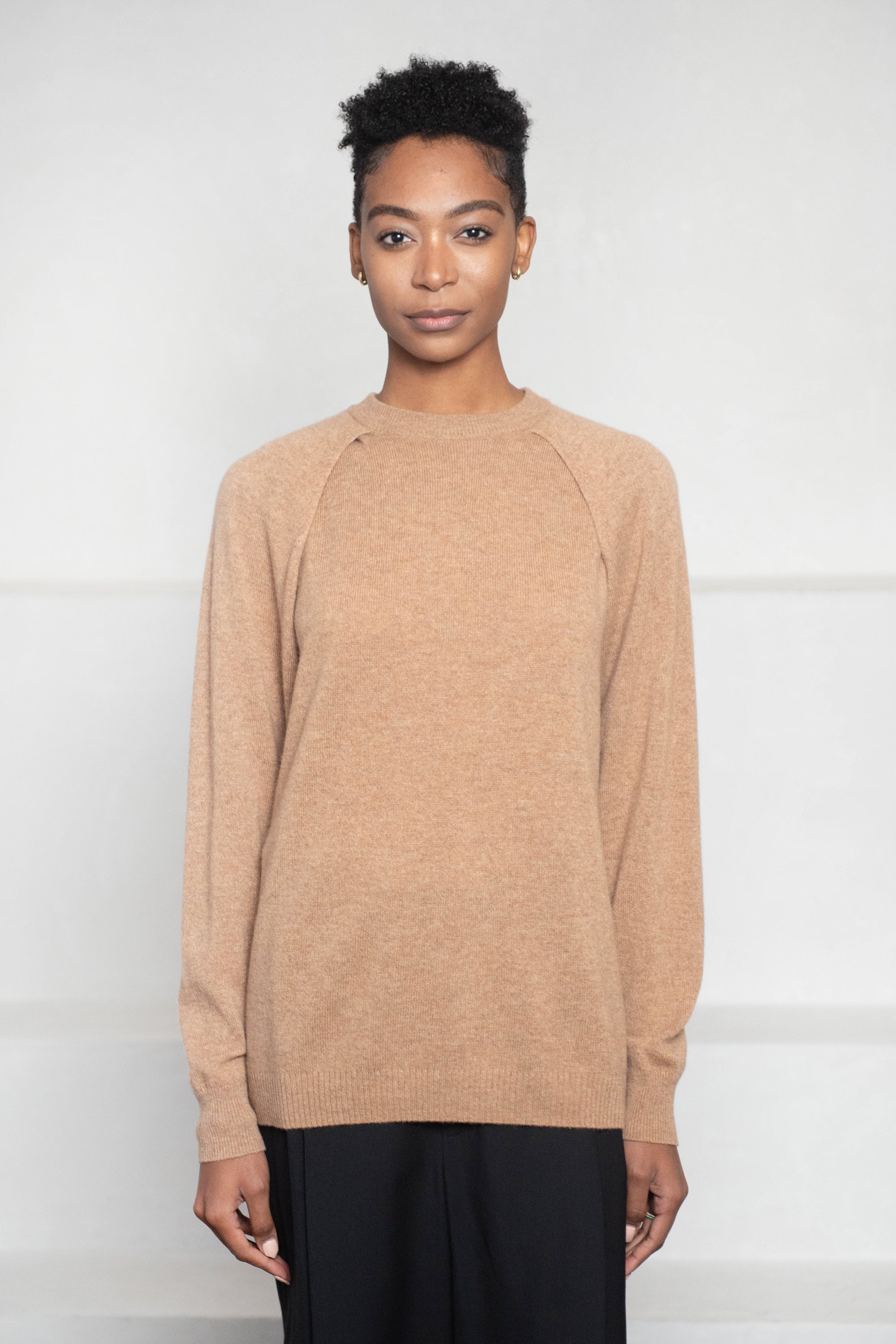 Tibi Feather Weight Cashmere Cocoon Tunic In Sand | lupon.gov.ph