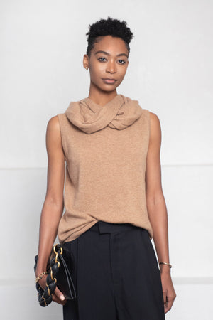 Tibi Feather Weight Cashmere Easy Cocoon Tunic, Sand – Kick Pleat