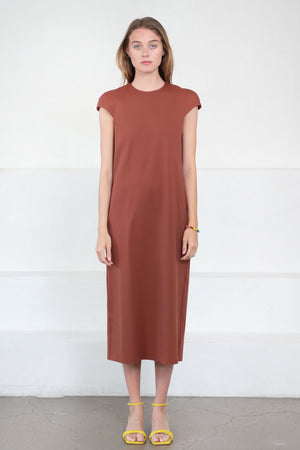 TIBI - Compact Ultra Stretch Knit Lean Sleeveless Dress, Redwood