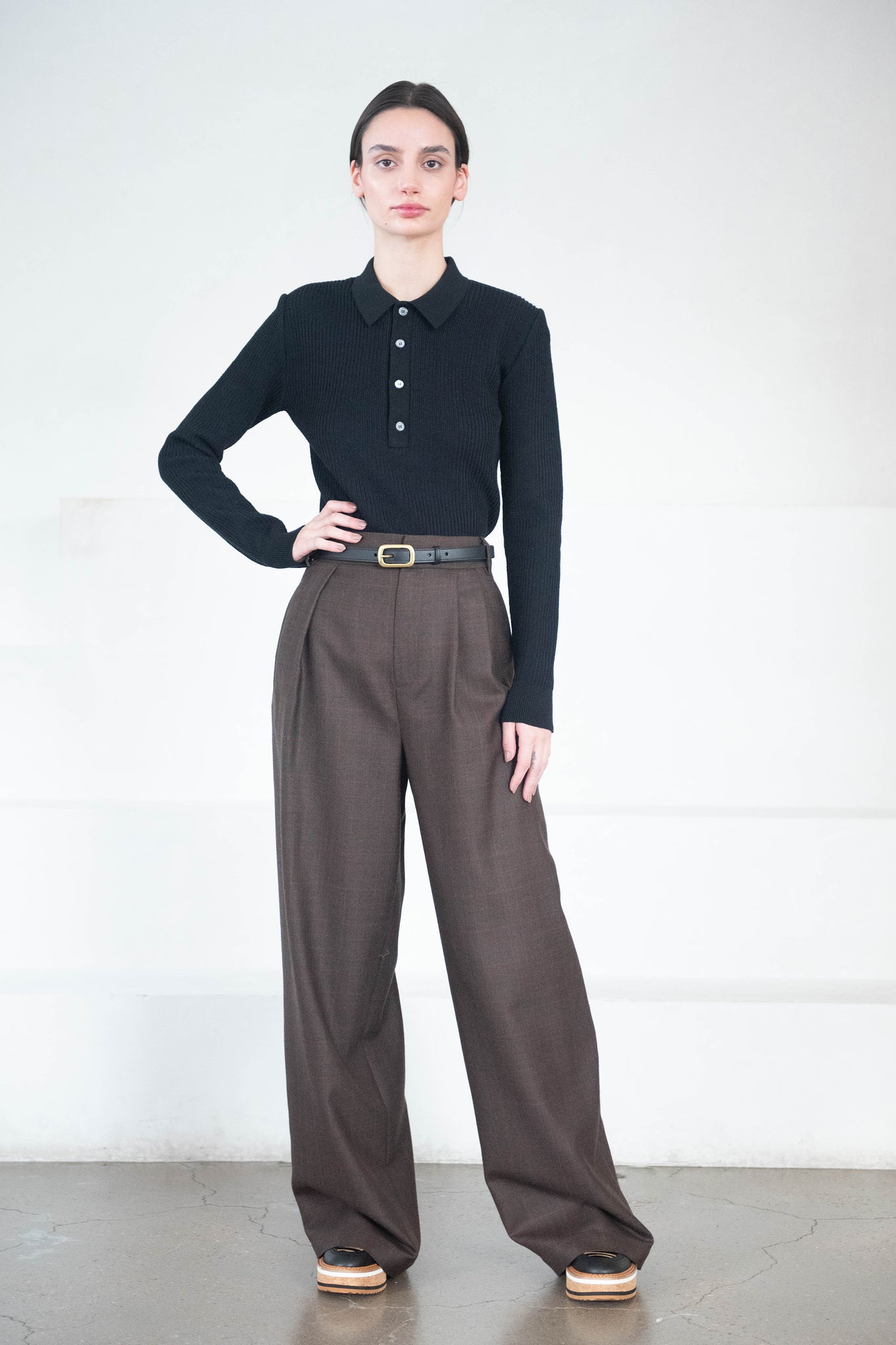 TIBI - Reed Suiting Stella Pant, Brown