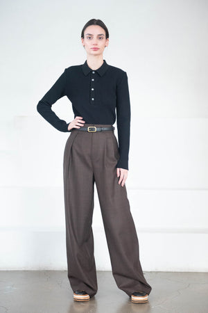 TIBI - Reed Suiting Stella Pant, Brown