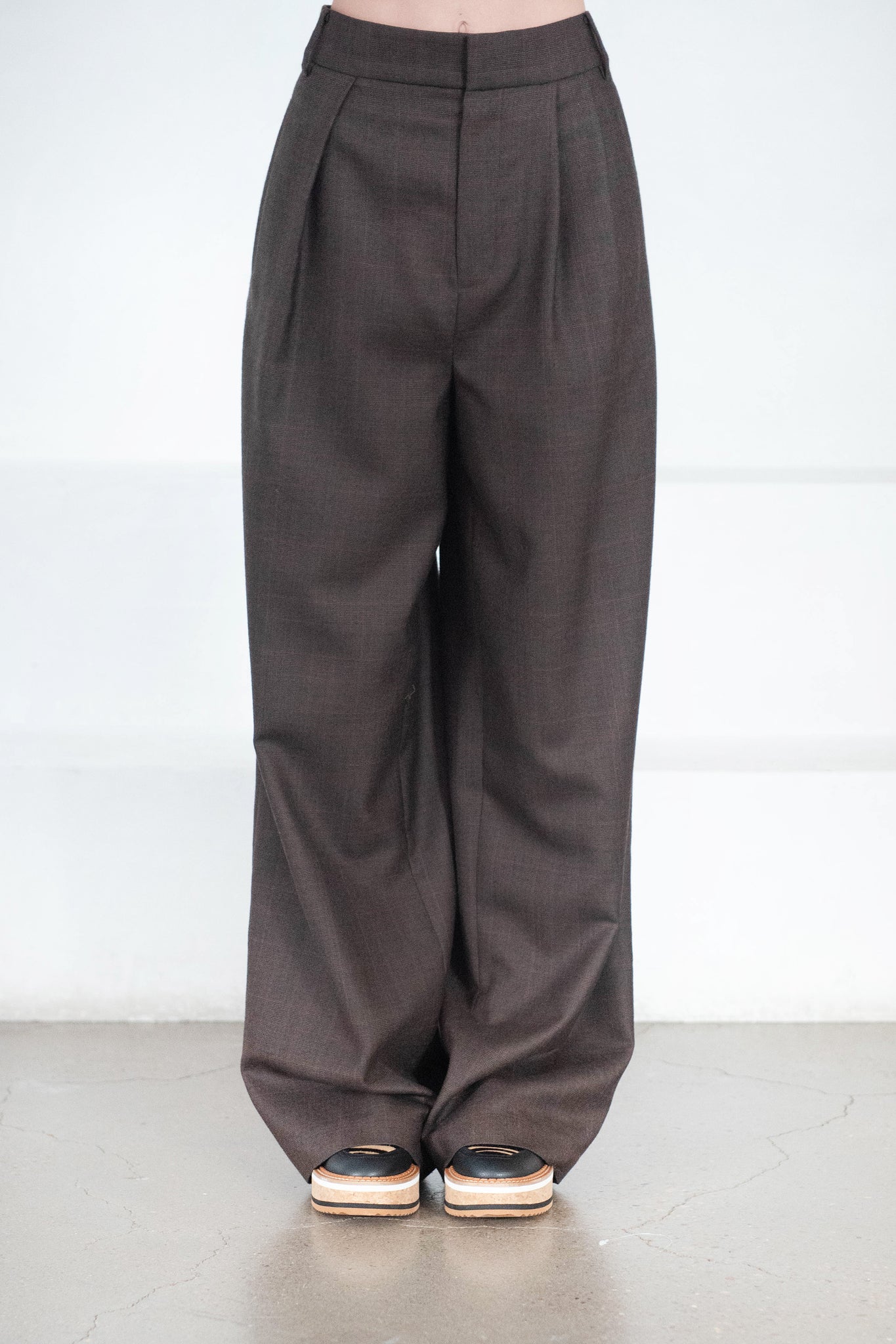 TIBI - Reed Suiting Stella Pant, Brown