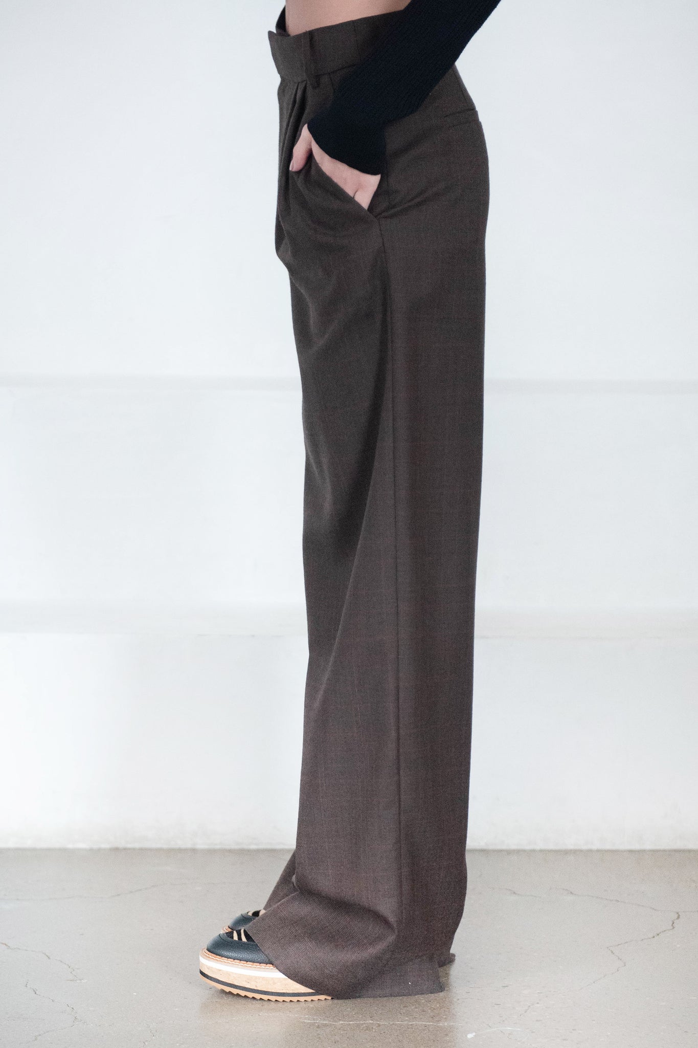 TIBI - Reed Suiting Stella Pant, Brown