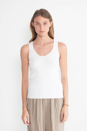 TIBI - Giselle Tank Sweater, White