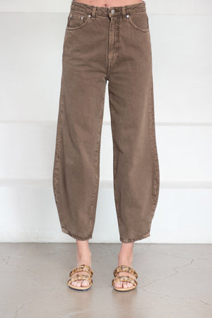 Totême - Barrel Leg Denim, Washed Chocolate