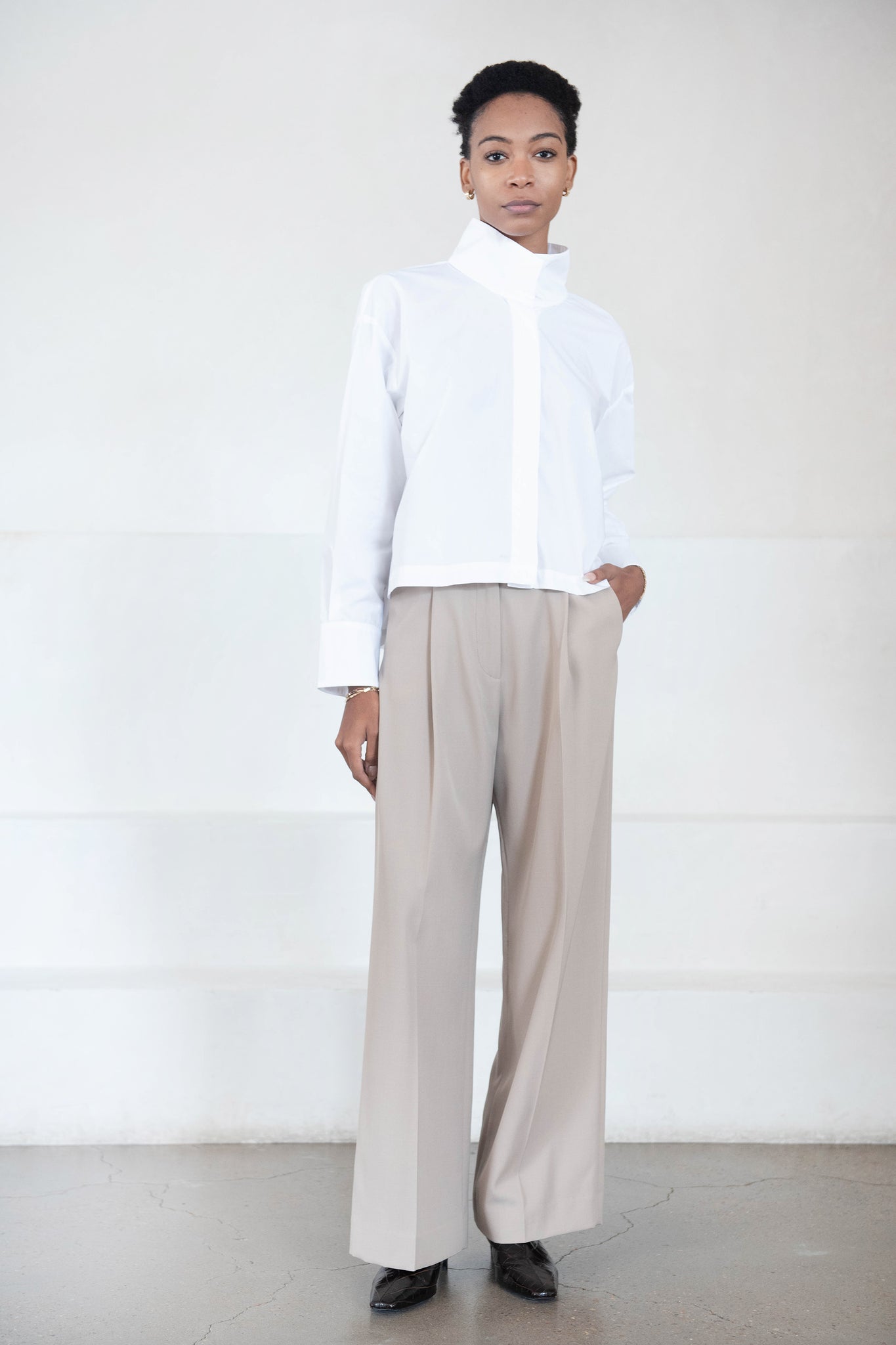 Totême - Deep Pleat Straight Trousers, Beige