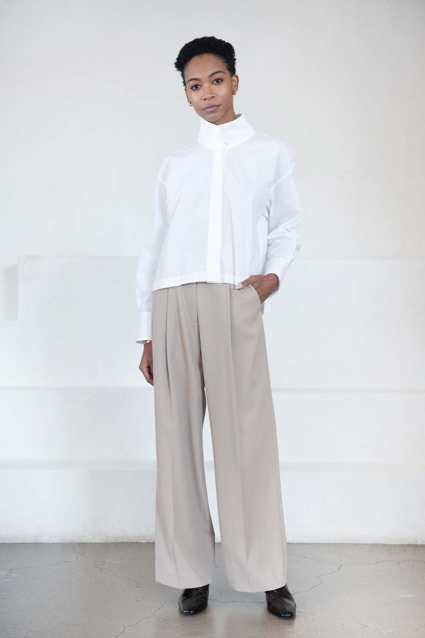 Totême - Deep Pleat Straight Trousers, Beige