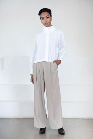 Totême - Deep Pleat Straight Trousers, Beige