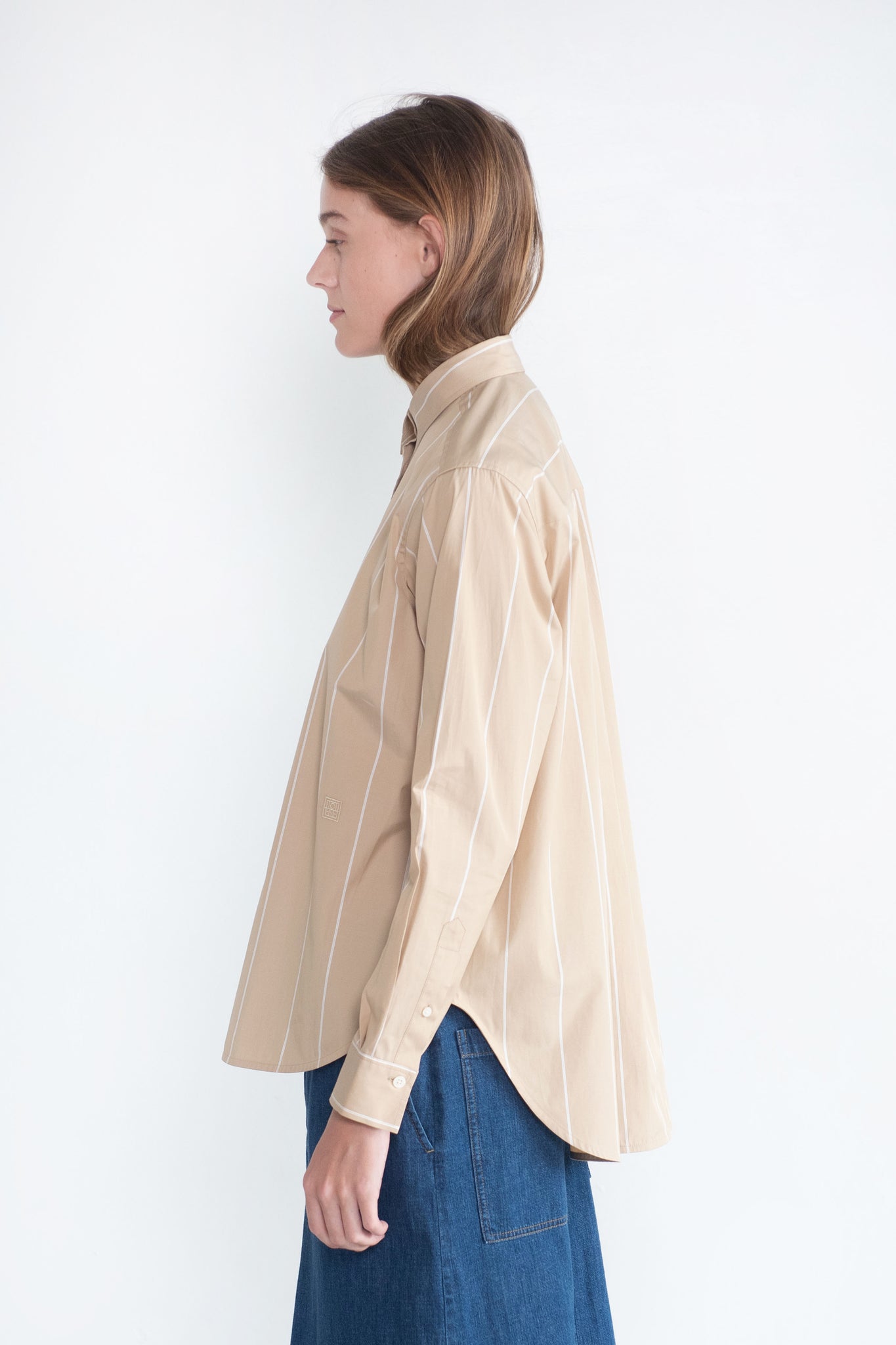 Totême - Signature Cotton Shirt, Sand Dune Stripe