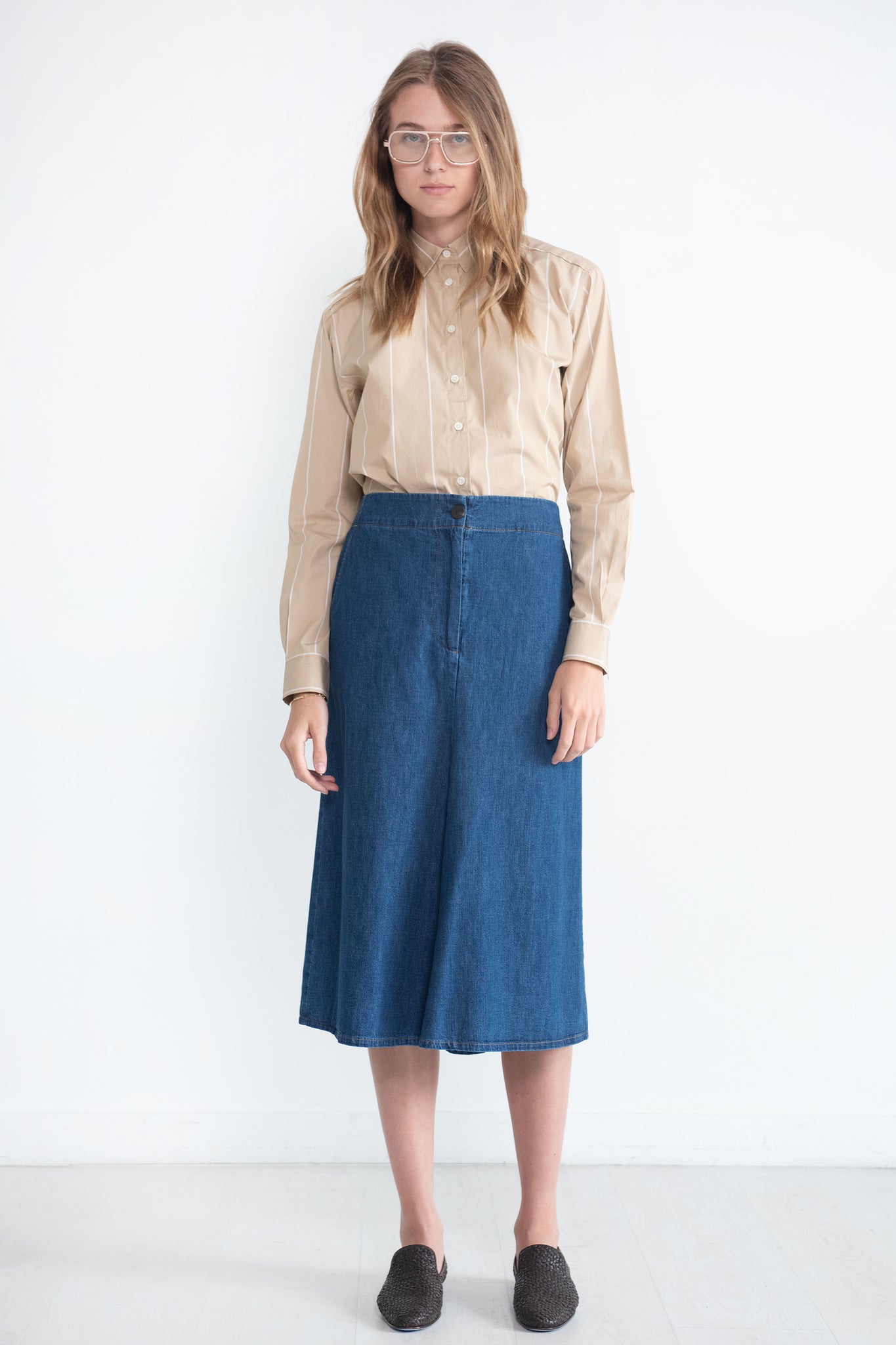 Totême - Signature Cotton Shirt, Sand Dune Stripe