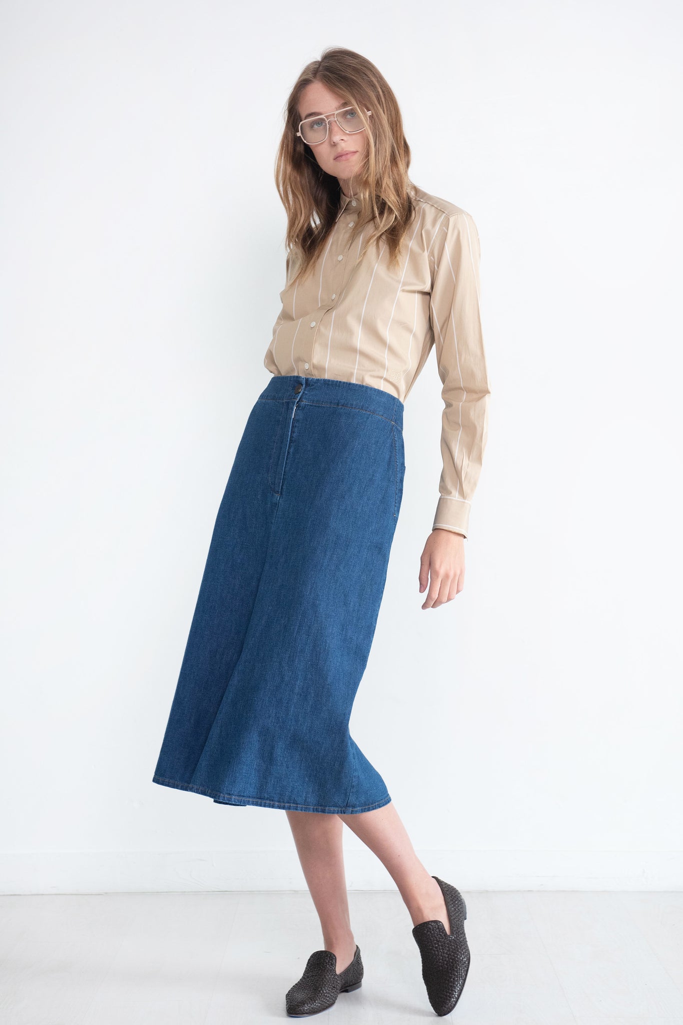 Totême - Signature Cotton Shirt, Sand Dune Stripe