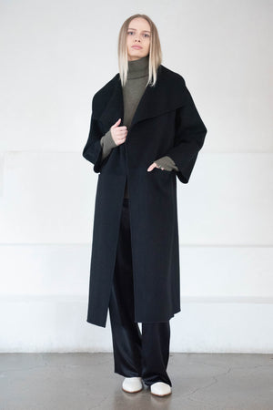 Totême - Signature Wool Cashmere Coat, Black