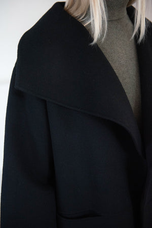 Totême - Signature Wool Cashmere Coat, Black