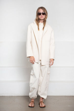 Totême - Cotton Cargo Trousers, Ecru