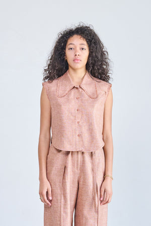 VERONIQUE LEROY - Copy of VERONIQUE LEROY TWL/LSHI038 SLEEVELESS SHIRT - TWL/LSHI038-VERONIQUE LEROY