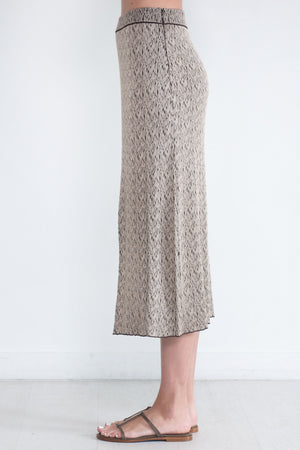 VERONIQUE LEROY - Irregular-Rib Skirt, Dust Beige