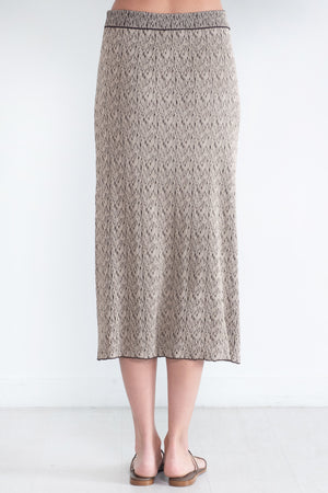 VERONIQUE LEROY - Irregular-Rib Skirt, Dust Beige