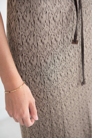 VERONIQUE LEROY - Irregular-Rib Skirt, Dust Beige
