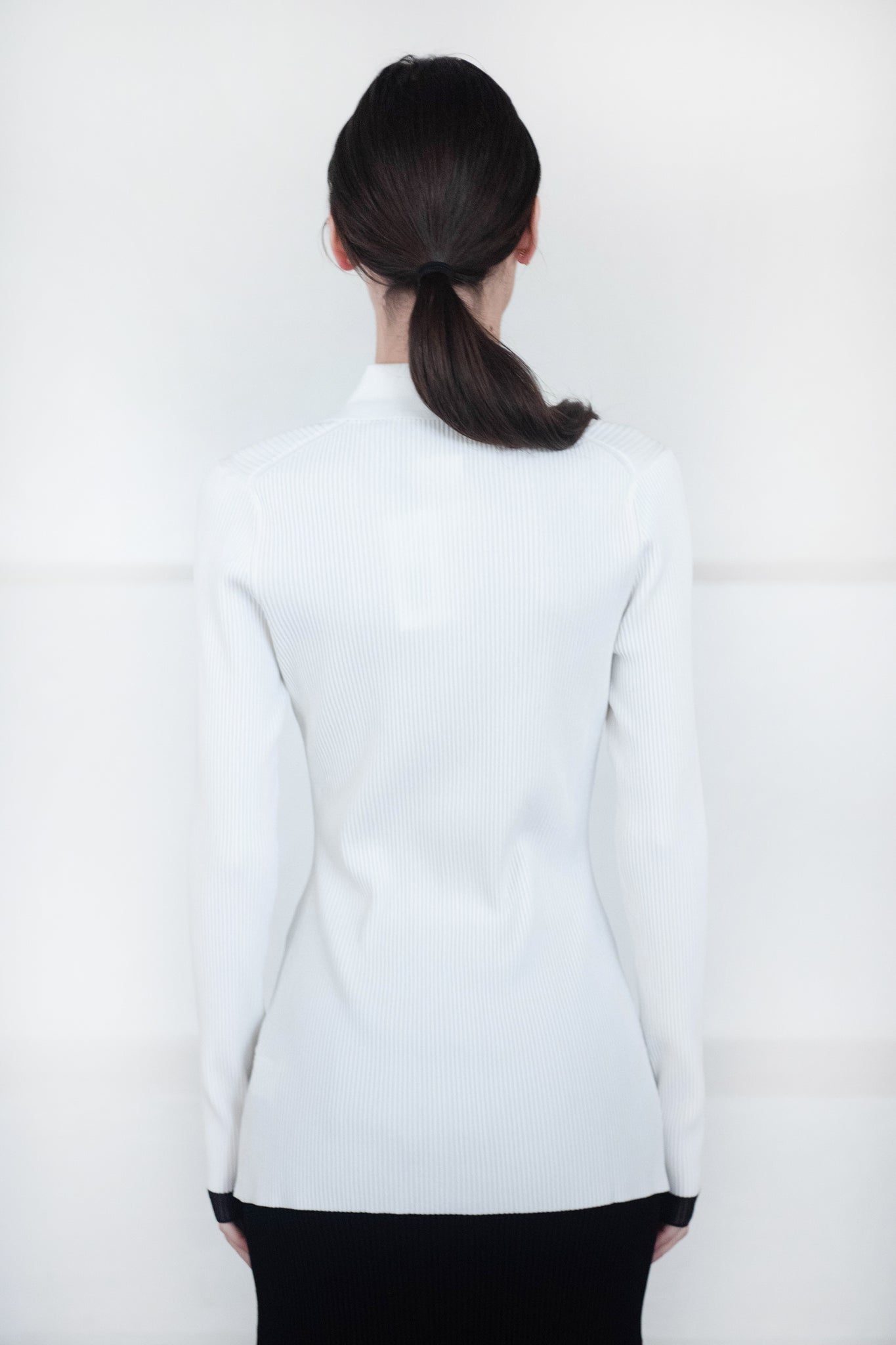 Proenza Schouler White Label - Rib Knit Fitted Cardigan, Cream