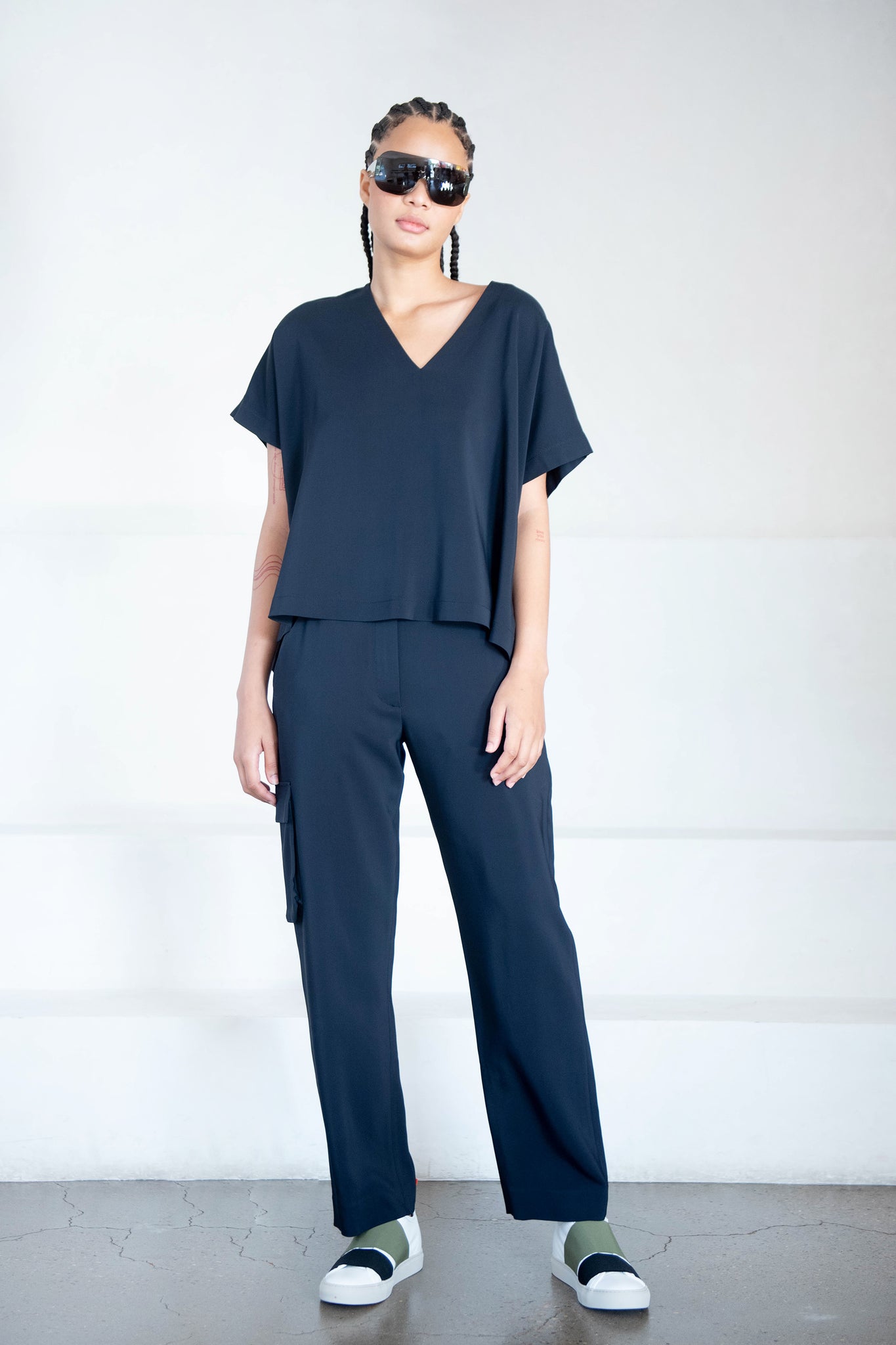 WJ MARTIN - CARGO PANTS, NAVY