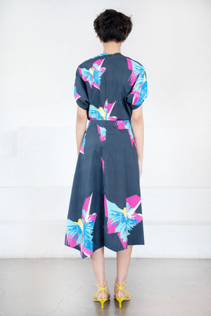 Zero + Maria Cornejo - Aki Wave Dress, Ink Jet Multi