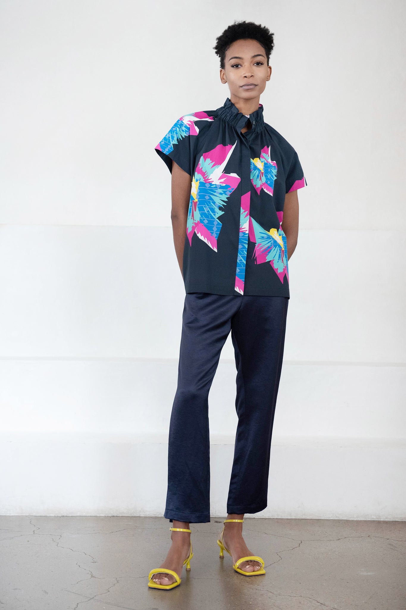 Zero + Maria Cornejo - Elastic Gaban Shirt, Ink Jet
