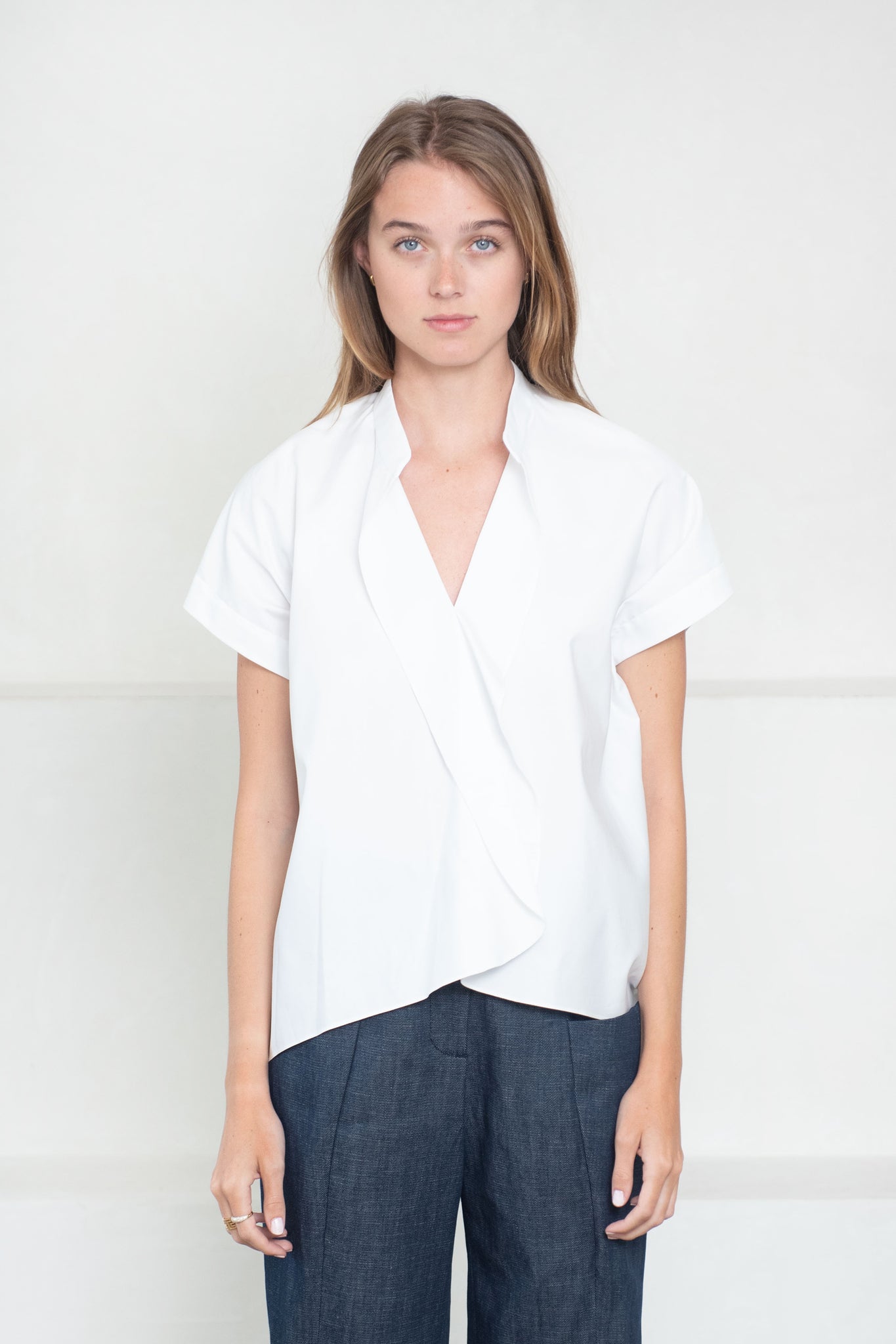 Zero + Maria Cornejo - Fin Gaban Shirt, White Pepper