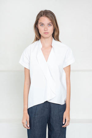 Zero + Maria Cornejo - Fin Gaban Shirt, White Pepper