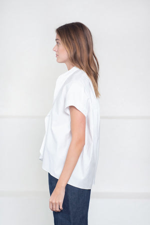 Zero + Maria Cornejo - Fin Gaban Shirt, White Pepper