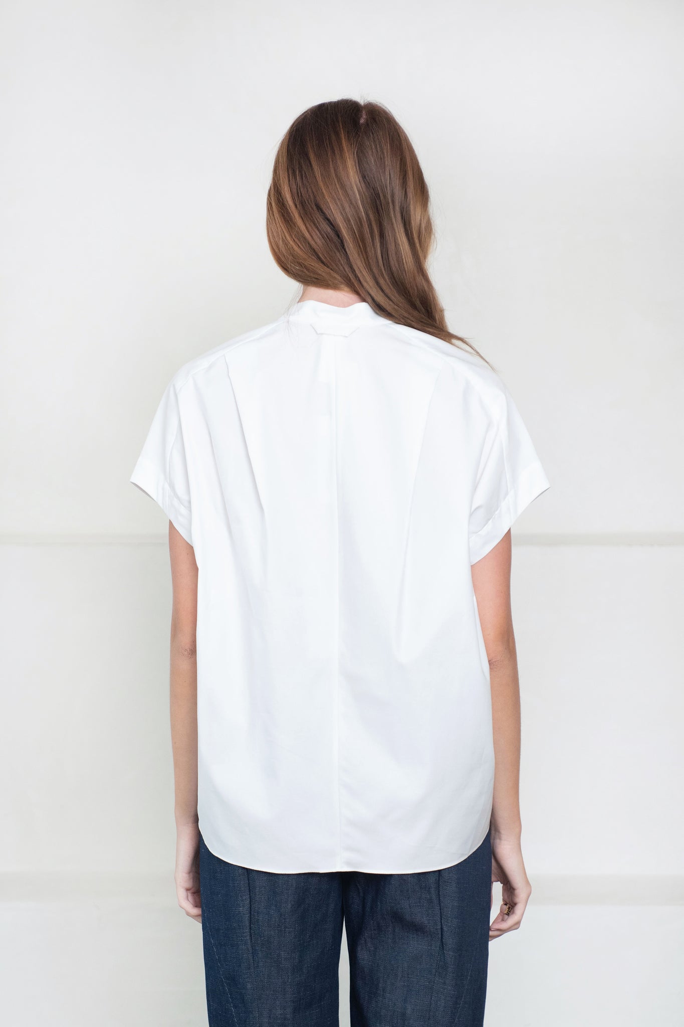 Zero + Maria Cornejo - Fin Gaban Shirt, White Pepper